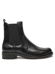 Caprice Botki 9-25304-41 Czarny. Czarne botki damskie Caprice, ze skóry, bez obcasa, na płaskiej podeszwie, bez zapięcia. Za 499.99 zł.