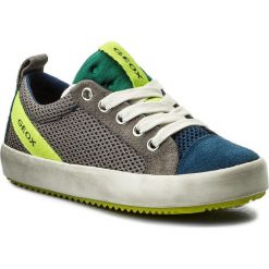 Sneakersy GEOX - J Alonisso B. B J822CB 01422 C1443 S Grey/Dk Avio. Szare półbuty chłopięce Geox, bez wzorów, z materiału, bez zapięcia. W wyprzedaży za 189.00 zł.