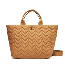 Torebka LAUREN RALPH LAUREN. Brązowe torebki do ręki damskie Lauren Ralph Lauren, bez wzorów, bez dodatków. Za 969.99 zł.