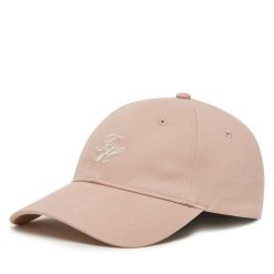 Czapka z daszkiem Tommy Hilfiger. Czerwone czapki i kapelusze damskie Tommy Hilfiger, bez wzorów. Za 179.99 zł.