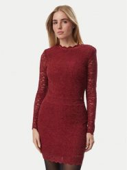 Guess Bluzka W6BP30 K6382 Bordowy Regular Fit. Czerwone bluzki damskie Guess, l, z aplikacjami, z syntetyku, bez kołnierzyka, bez ramiączek. Za 292.99 zł.