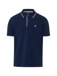 Nils Sundström koszulka polo Mężczyźni Bawełna niebieski, XL. Niebieskie koszulki polo męskie Nils Sundström, m, bez wzorów, z bawełny, bez kołnierzyka, bez ramiączek. Za 129.95 zł.