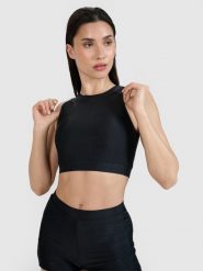 4F Góra od bikini damska - czarna XS. Czarne bikini damskie 4f, na lato, uniwersalny, bez wzorów. W wyprzedaży za 59.99 zł.
