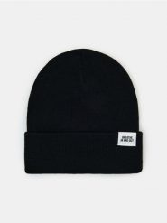 Czapka beanie z naszywką - czarny. Czarne czapki i kapelusze damskie Sinsay, z aplikacjami. Za 9.99 zł.