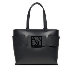 Torebka Armani Exchange. Czarne torebki do ręki damskie Armani Exchange, bez wzorów, klasyczne, bez dodatków. Za 639.99 zł.