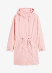 Długa parka z kapturem. Brązowe parki damskie bonprix, bez wzorów, z kapturem. Za 249.99 zł.