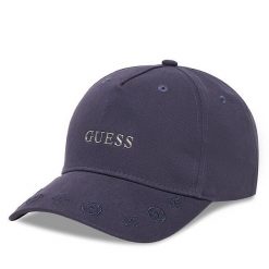 Czapka z daszkiem Guess. Niebieskie czapki i kapelusze damskie Guess, z aplikacjami. Za 119.99 zł.