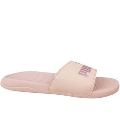 Klapki damskie Puma Popcat 20. Brązowe skarpety damskie Puma, bez wzorów, z materiału. Za 211.25 zł.