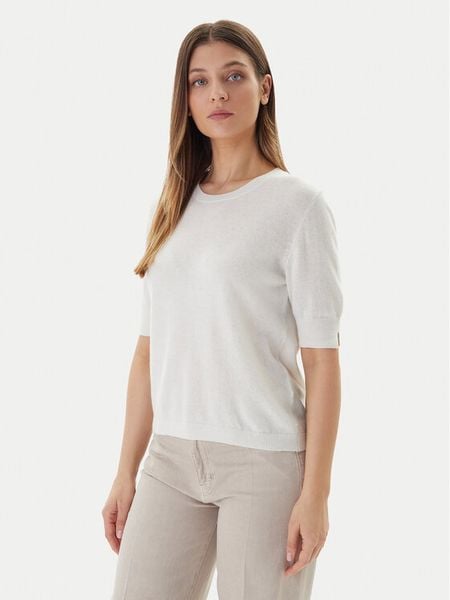 United Colors Of Benetton Sweter 1002D10D2 Beżowy Regular Fit. Brązowe swetry damskie United Colors Of Benetton, xs, bez wzorów, z wełny, bez kołnierzyka, bez ramiączek, bez kaptura. Za 229.99 zł.
