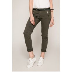 Answear - Spodnie. Żółte legginsy damskie ANSWEAR, s, bez wzorów, z bawełny. W wyprzedaży za 59.90 zł.