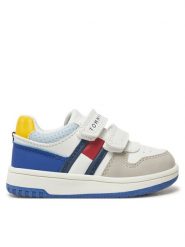 Tommy Hilfiger Sneakersy Flag Low Cut Velcro Sneaker T1X9-33844-1269 M Biały. Białe buty sportowe chłopięce Tommy Hilfiger, bez wzorów, ze skóry, bez zapięcia. Za 189.99 zł.