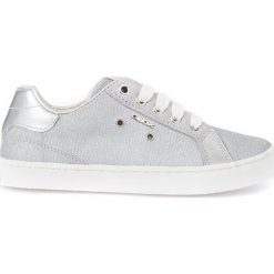 Sneakersy "Kiwi" w kolorze szarym. Trampki i tenisówki dziewczęce marki Geox. W wyprzedaży za 153.95 zł.