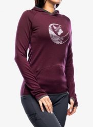 Bluza z kapturem damska Sensor Merino Up Fleece Hooded. Czerwone bluzy damskie Sensor, s, bez wzorów, z materiału, z kapturem. Za 510.39 zł.