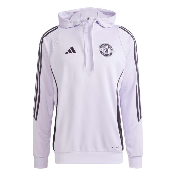 Bluza z kapturem Manchester United Tiro 25. Fioletowe bluzy męskie Adidas, s, bez wzorów, z kapturem. Za 345.94 zł.