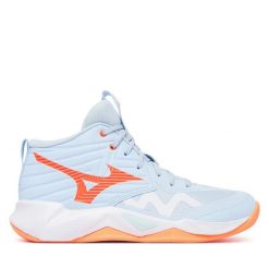 Buty halowe Mizuno. Niebieskie obuwie sportowe damskie Mizuno, bez wzorów, mizuno wave. Za 489.99 zł.