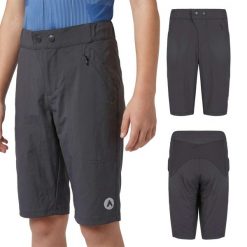 Spodenki rowerowe dziecięce ATTABO Ryst 2w1. Czarne szorty dla chłopców ATTABO, na lato, bez wzorów, z elastanu, klasyczne. Za 169.99 zł.