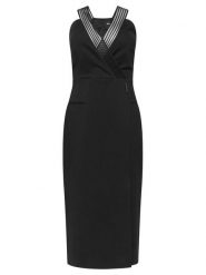 BOSS Sukienka koktajlowa Daliyah 50548103 Czarny Slim Fit. Czarne sukienki damskie Boss, bez wzorów, z syntetyku, wizytowe, bez kołnierzyka, bez ramiączek. Za 1,769.00 zł.