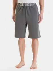 Guess Szorty sportowe U6GD00 KC241 Szary Regular Fit. Szare krótkie spodenki sportowe męskie Guess, m, z aplikacjami, z bawełny. Za 210.99 zł.