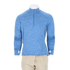 Second life - Męska jasnoniebieska bluza Dri-Fit - Jak nowy. Niebieskie bluzy męskie Nike, m, bez wzorów, bez kaptura. Za 106.46 zł.