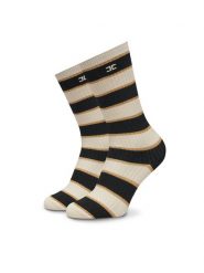 Elisabetta Franchi Skarpety długie CZ-05Q-46E2 Beżowy. Brązowe skarpety damskie Elisabetta Franchi, bez wzorów, z bawełny. Za 209.99 zł.
