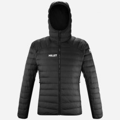 Kurtka ocieplana męska Millet Fitz Roy Warm Hoodie. Czarne kurtki męskie Millet, l, bez wzorów, z materiału, bez kaptura. Za 798.35 zł.