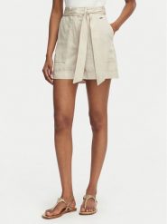 Guess Szorty materiałowe W5GD1R WG4C2 Beżowy jasny Regular Fit. Brązowe szorty damskie Guess, s, z aplikacjami, z lyocellu. Za 294.99 zł.