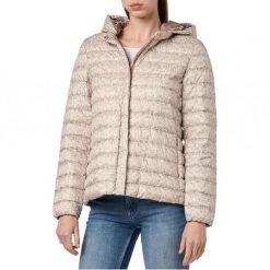 Kurtka GEOX D JAYSEN Beżowy. Brązowe kurtki damskie Geox, bez wzorów, z tkaniny, bez kaptura. Za 765.99 zł.