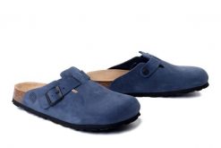 DR. BRINKMANN 600177-05 navy, klapki damskie. Niebieskie klapki damskie Dr. Brinkmann, bez wzorów, ze skóry, bez obcasa. Za 263.42 zł.