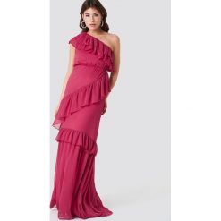 Trendyol Sukienka maxi na jedno ramię - Pink. Sukienki damskie marki Trendyol. W wyprzedaży za 113.58 zł.
