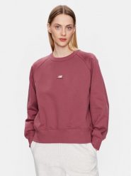 New Balance Bluza WT31500 Bordowy Oversize. Czerwone bluzy damskie New Balance, xs, bez wzorów, z bawełny, bez kaptura. Za 259.99 zł.