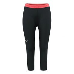 Legginsy damskie Salewa CRISTALLO WARM 3/4 00-00000282100911. Czarne bielizna termoaktywna damska Salewa, s, bez wzorów, z materiału, bez ramiączek. Za 375.32 zł.