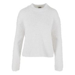 Damski Sweter Ze Sztucznymi Piórami. Białe swetry damskie Urban Classics, xl, bez wzorów, bez kołnierzyka, bez ramiączek, bez kaptura. Za 187.99 zł.