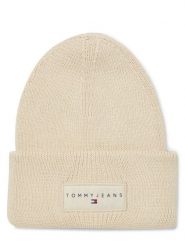 Tommy Jeans czapka z dzianiny Kobiety Bawełna beżowy, ONE SIZE. Brązowe czapki i kapelusze damskie Tommy Jeans, z aplikacjami, z bawełny, klasyczne. Za 129.95 zł.