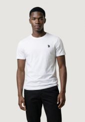 Koszulka crop top Mężczyzna U.S. POLO ASSN. MICK-BASIC. Białe koszulki polo męskie U.S. Polo Assn., m, bez wzorów, z bawełny, eleganckie, bez ramiączek. Za 153.45 zł.