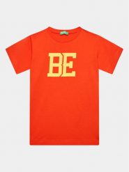 United Colors Of Benetton T-Shirt 3I1XG109J Czerwony Regular Fit. Czerwone t-shirty dla chłopców United Colors Of Benetton, bez wzorów, z bawełny, bez ramiączek. Za 49.99 zł.