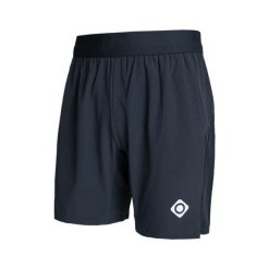 Spodenki sportowe ROVIGO – szybkoschnące, kieszenie zapinane na zamek. Czarne krótkie spodenki sportowe męskie IZAS, l, bez wzorów, z materiału, na fitness i siłownię. Za 165.17 zł.