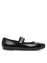 LOVE MOSCHINO Baleriny JA11071G1NII000041 Czarny. Czarne baleriny damskie Love Moschino, bez wzorów, ze skóry, bez obcasa. Za 499.99 zł.