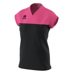 Koszulka damska Errea Bessy. Czarne koszulki sportowe damskie ERREA, s, bez wzorów, sportowe, bez kołnierzyka. Za 184.50 zł.