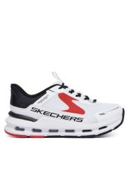 Skechers Sneakersy Slip-Ins: Glide-Step Plus - Vista-Lane 404203L/WBKR Biały. Białe buty sportowe chłopięce Skechers, bez wzorów, z materiału, bez zapięcia. Za 269.99 zł.
