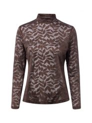 Studio Anneloes koszulka z koronką Kobiety brązowy, XL. Brązowe t-shirty damskie Studio Anneloes, xl, bez wzorów, z koronki, bez kołnierzyka. Za 399.95 zł.