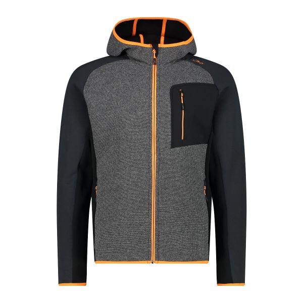 Bluza męska turystyczna CMP 34M2727. Szare bluzy męskie CMP, m, bez wzorów, z materiału, z kapturem. Za 432.50 zł.