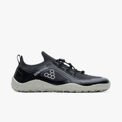Buty turystyczne damskie Vivobarefoot Primus Trail Knit FG. Czarne obuwie sportowe damskie Vivobarefoot, do biegania. W wyprzedaży za 666.20 zł.