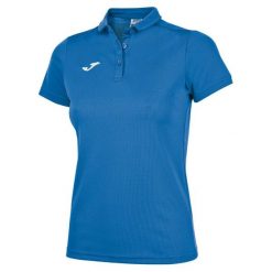 Damska koszulka polo Joma Hobby. Niebieskie koszulki sportowe damskie Joma, l, bez wzorów, z bawełny, bez kołnierzyka, bez ramiączek, do piłki nożnej. Za 230.50 zł.