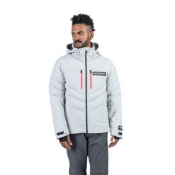 Kurtka narciarska Rossignol męska Hero Blackside puffy JKT szara. Szare kurtki męskie Rossignol, m, bez wzorów, bez kaptura, narciarskie. W wyprzedaży za 2,229.00 zł.