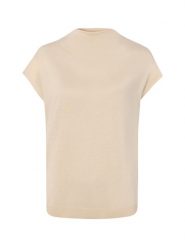 Comma Koszulka Kobiety Lyocell beżowy, 44. Brązowe t-shirty damskie comma, bez wzorów, z lyocellu, bez kołnierzyka. Za 269.95 zł.