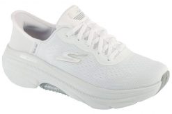Buty do biegania damskie, Slip-Ins: Max Cushioning Arch Fit 2.0 - Antilles. Białe obuwie sportowe damskie Skechers, bez wzorów, z materiału, do biegania. Za 549.99 zł.