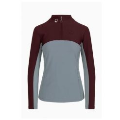 Bluzka techniczna jeździecka SereneFit. Czerwone bluzki damskie EQUUS BRAND, l, bez wzorów, bez kołnierzyka, bez ramiączek. Za 179.99 zł.