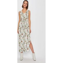 Vero Moda - Sukienka. Żółte sukienki damskie Vero Moda, l, bez wzorów, z materiału, casualowe, bez kołnierzyka, bez ramiączek. W wyprzedaży za 99.90 zł.