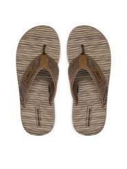 Skechers Japonki Quill - Seaside 205719/BRN Brązowy. Brązowe klapki męskie Skechers, ze skóry. Za 179.99 zł.