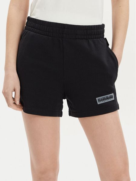 Napapijri Szorty sportowe N-Iaato NP0A4HNP Czarny Regular Fit. Czarne szorty sportowe damskie Napapijri, m, bez wzorów, z bawełny, sportowe. Za 159.99 zł.